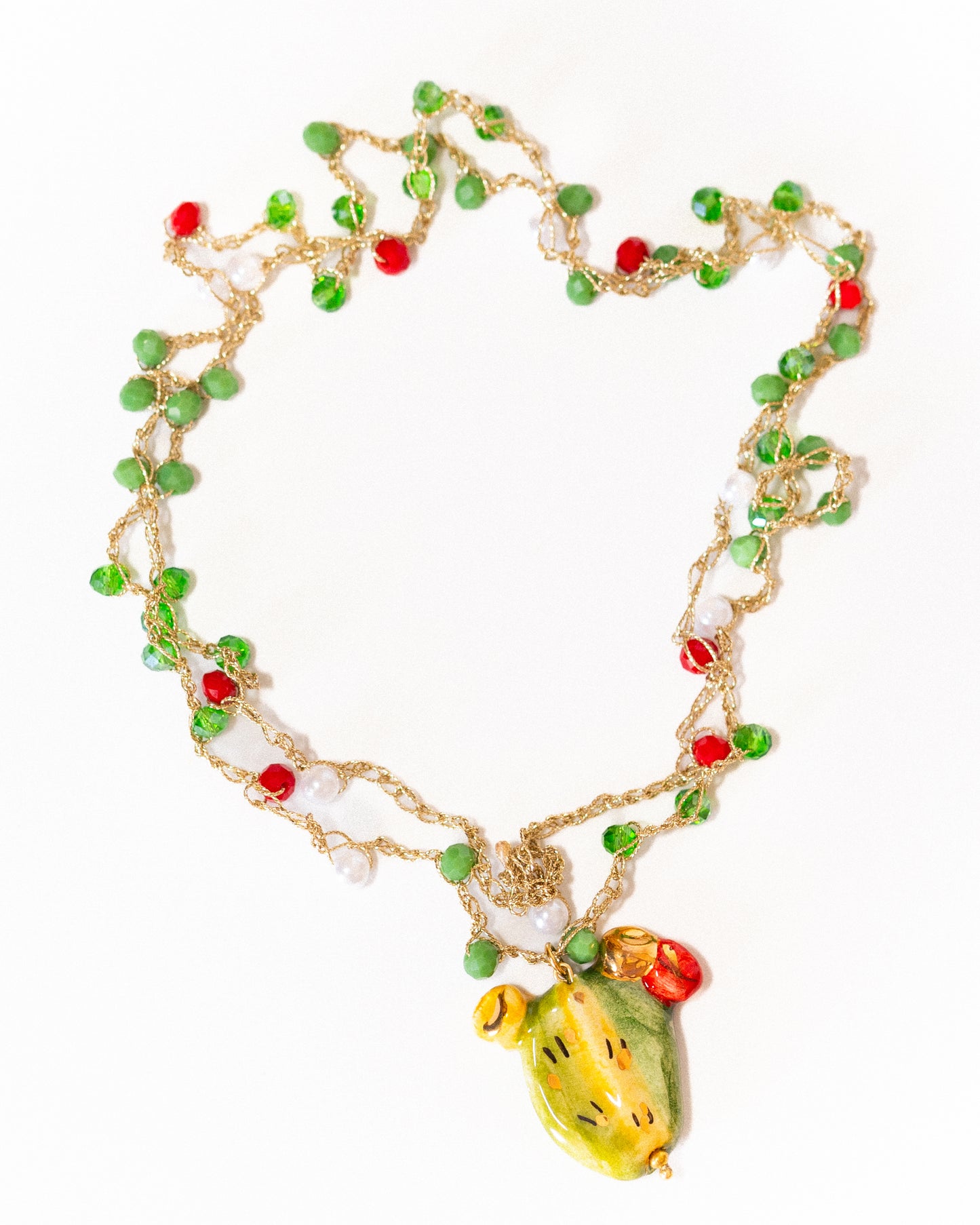 Collar cerámica cactus