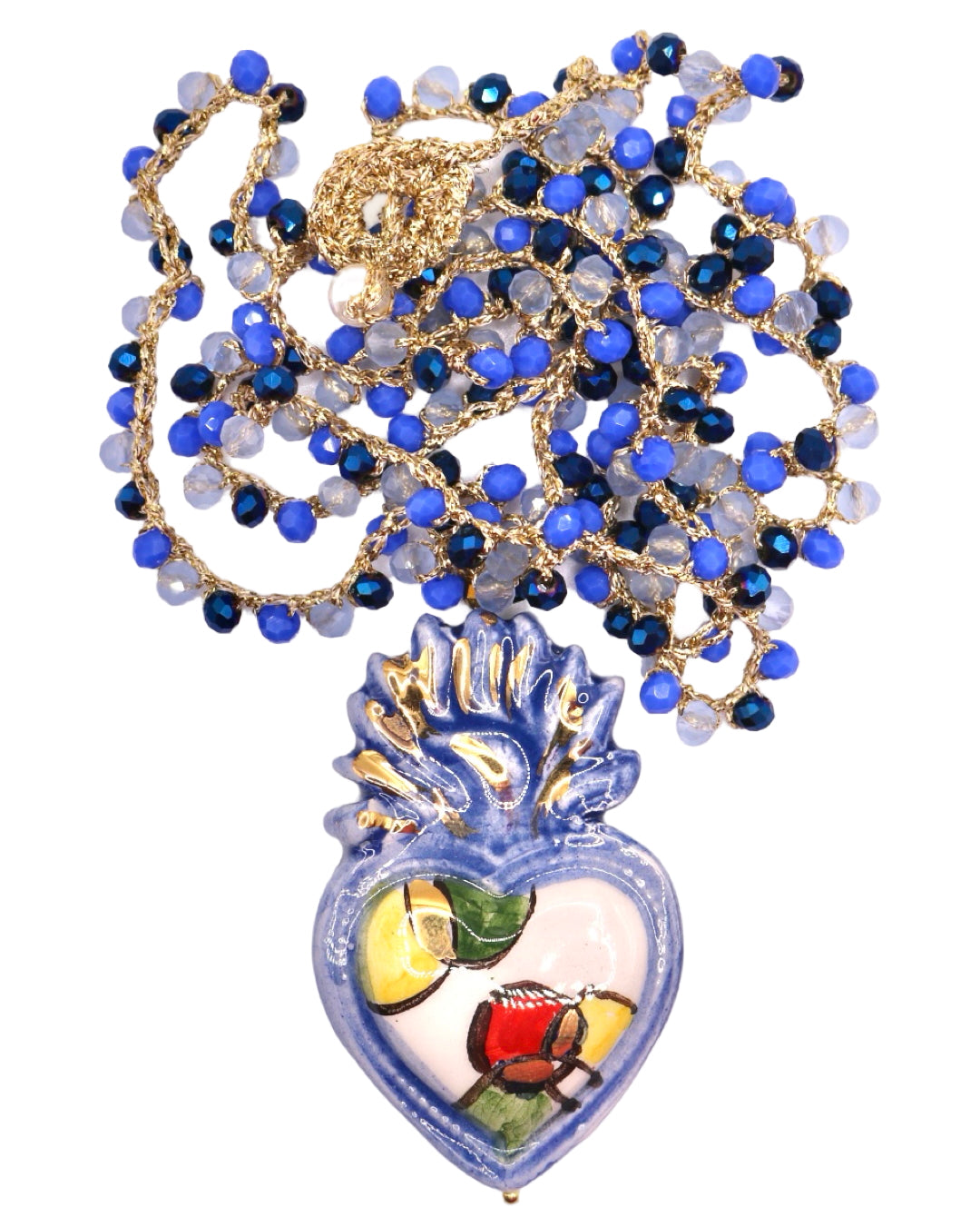 Collar cerámica cuore azul edición limitada