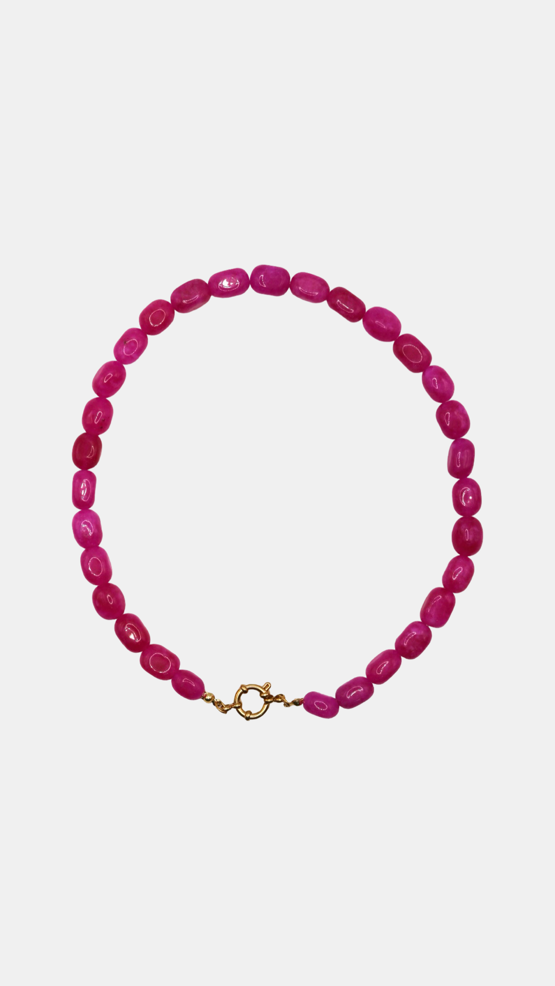 Collar jade rosa