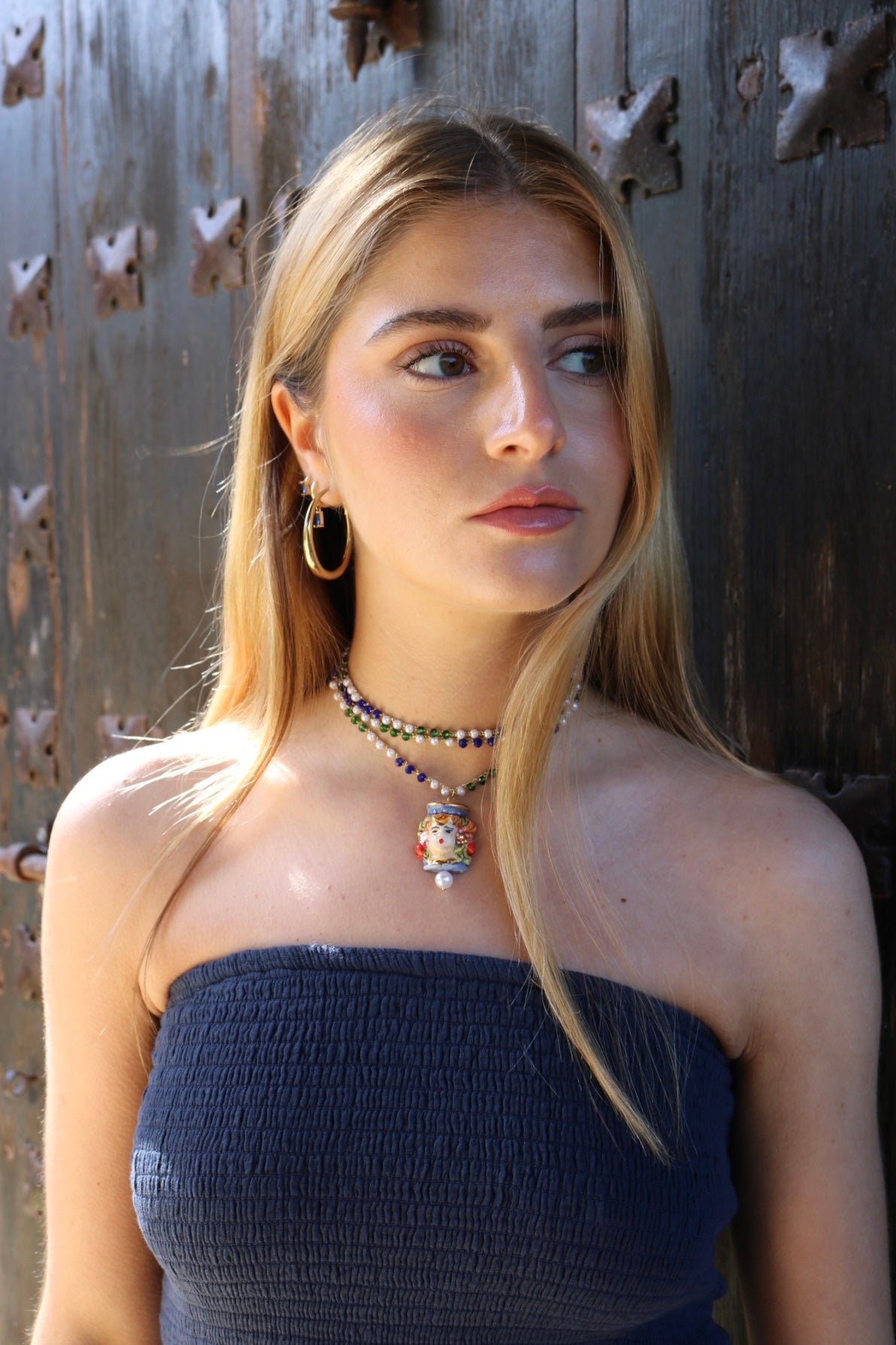 Collar cerámica testa di moro