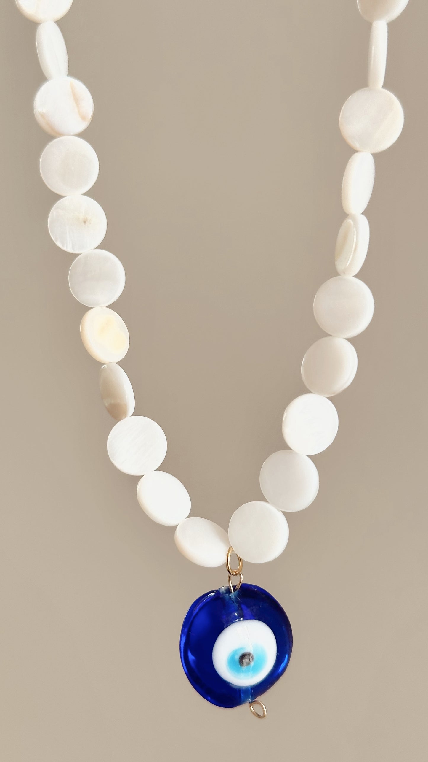 Mother of pearl amulet necklace