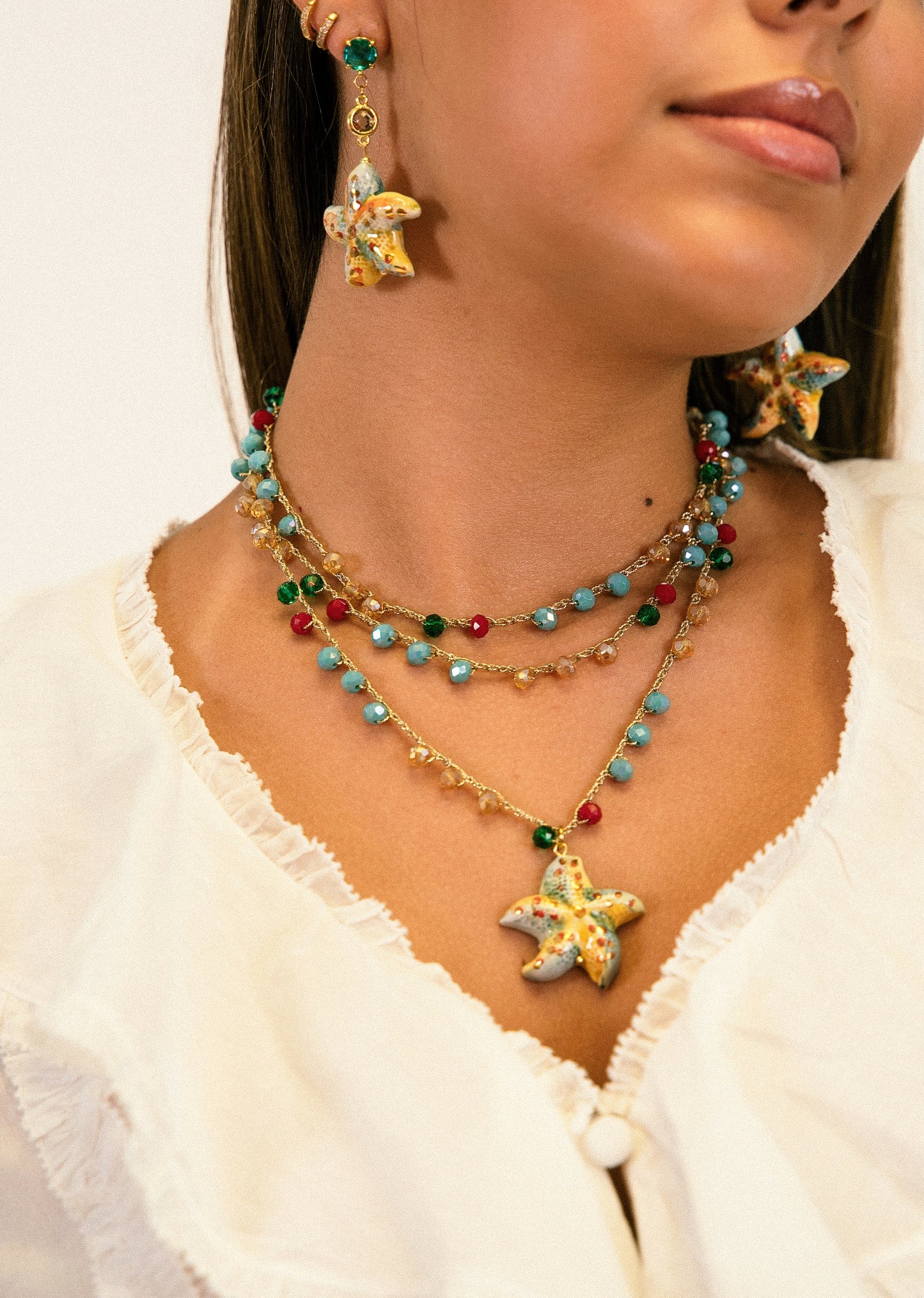 Collar cerámica estrella