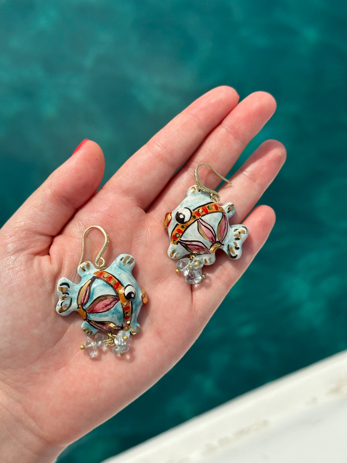 Pendientes cerámica pez Vicente