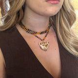 Collar cerámica leopardo