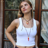 Collar cerámica reina roja