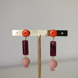 Pendientes coral malvas