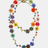 Collar margarita crochet largo
