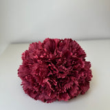 Doble clavel vino malva tintados a mano