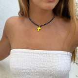 Collar crochet cruz marino