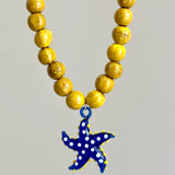 Yellow and blue patrician necklace