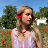 Collar patricio rojo y verde