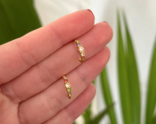 Mini gold hoop earrings