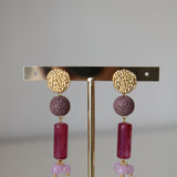 Pendientes morado malva
