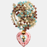 Collar sagrado corazón rosa