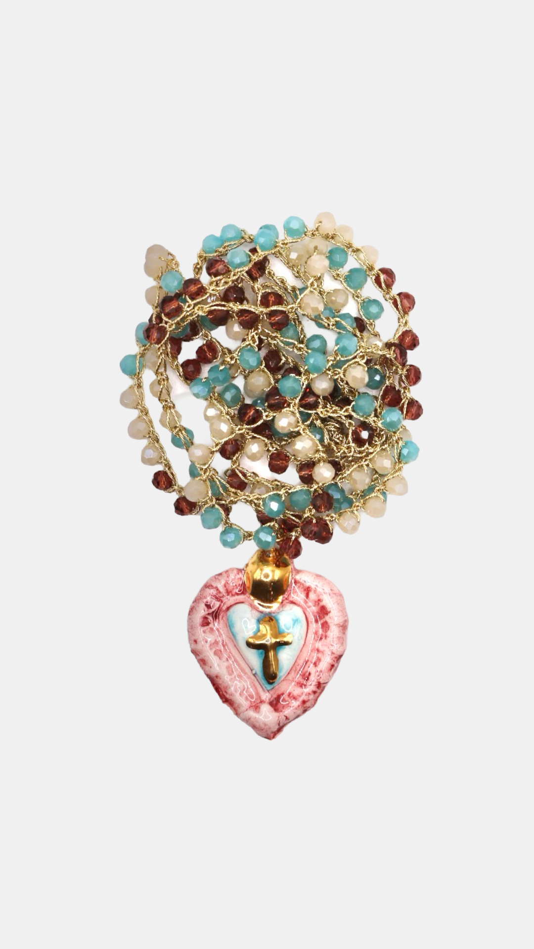 Collar sagrado corazón rosa