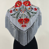 Mantón azul humo Cantillana