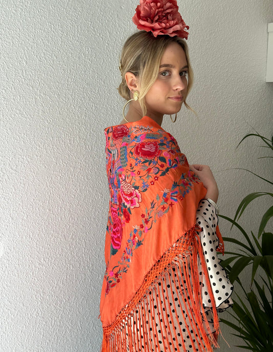 Philippine orange shawl