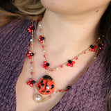 Collar cerámica mariquita