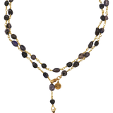 Cadena morada lolita + charm sagrado corazón