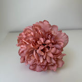 Peonía mediana rosa maquillaje tintada a mano