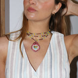 Collar cerámica cuore vino