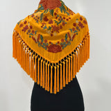 Mantón mandarina bordado Cantillana