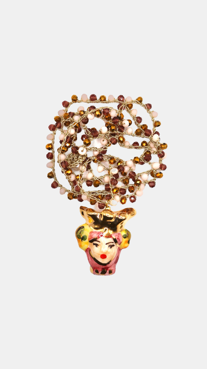 Collar cerámica reina vino