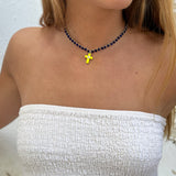 Collar crochet cruz marino