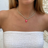 Collar crochet cruz arena