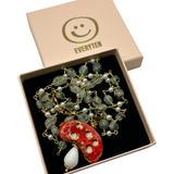 PREVENTA Collar prehnita + charm seta mario