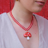 Collar cristales seta
