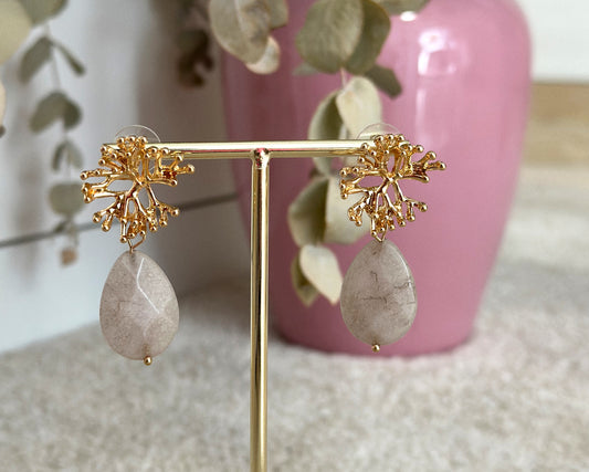 Marble teardrop earrings