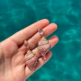Pendientes cerámica caracola