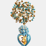 Collar cerámica cuore XL petróleo