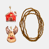 Pack charms cerámica edición limitada + collar cristal dorado