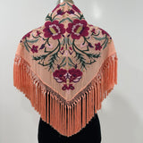 Mantón coral claro bordado Cantillana
