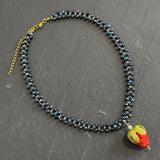 Collar cristales fresa