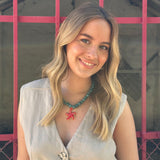 Red and blue patrician necklace