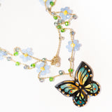 Collar cerámica mariposa