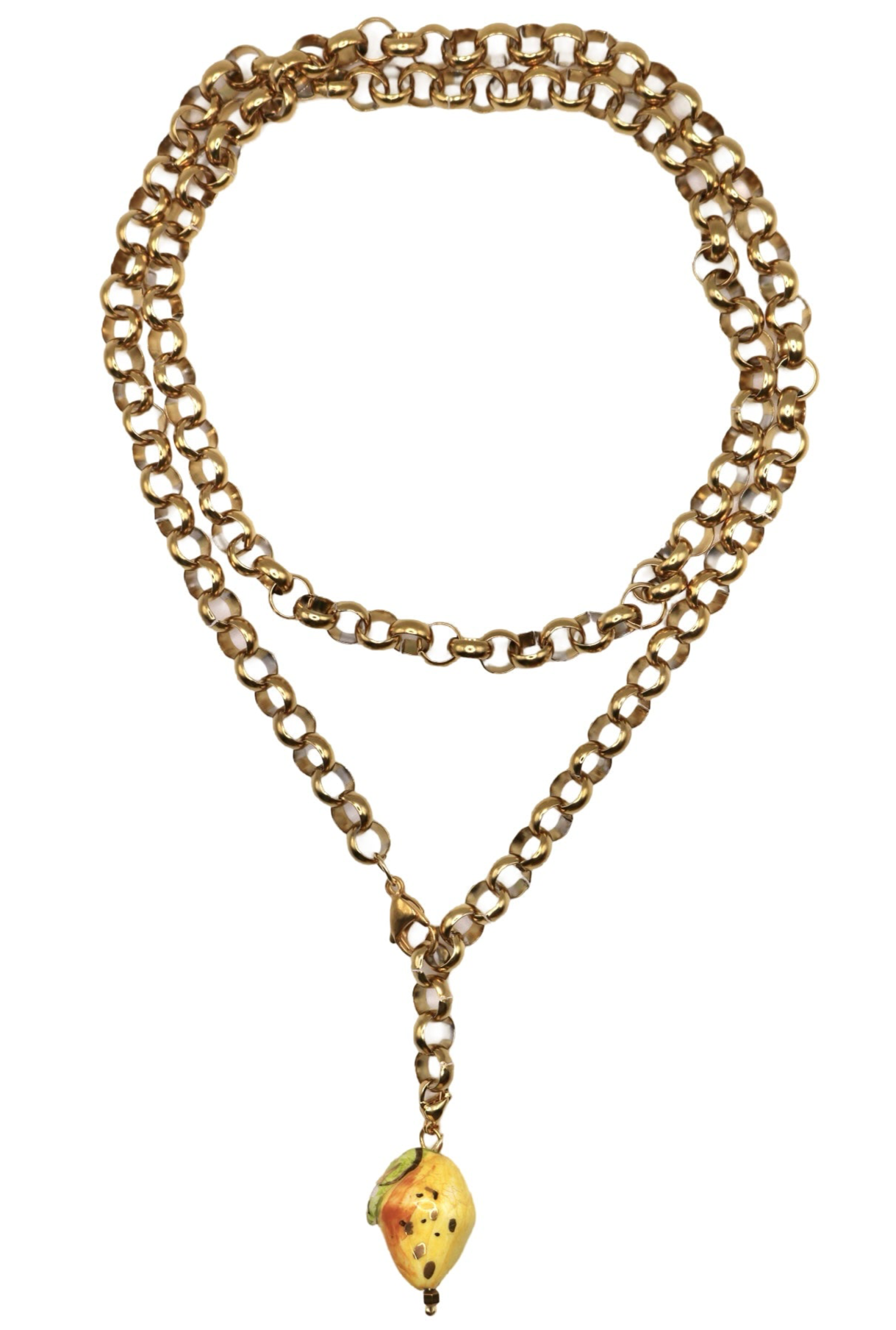 Cadena acero inoxidable + charm limón