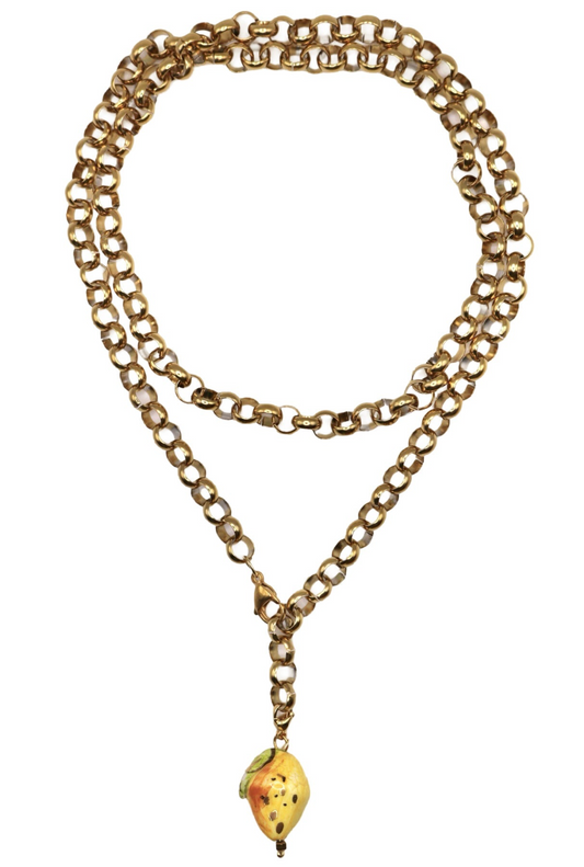 Cadena acero inoxidable + charm limón