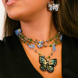 Collar cerámica mariposa