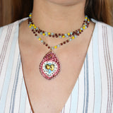 Collar cerámica cuore vino