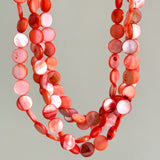 Red mother-of-pearl necklace