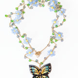 Collar cerámica mariposa