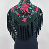 Mantón verde botella mediano