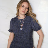 Collar sagrado corazón azul y blanco