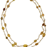 Cadena ópalo amarillo y perla