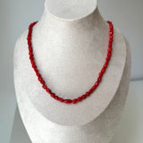 Collar coral rojo