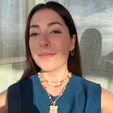 Collar cerámica tostada huevo